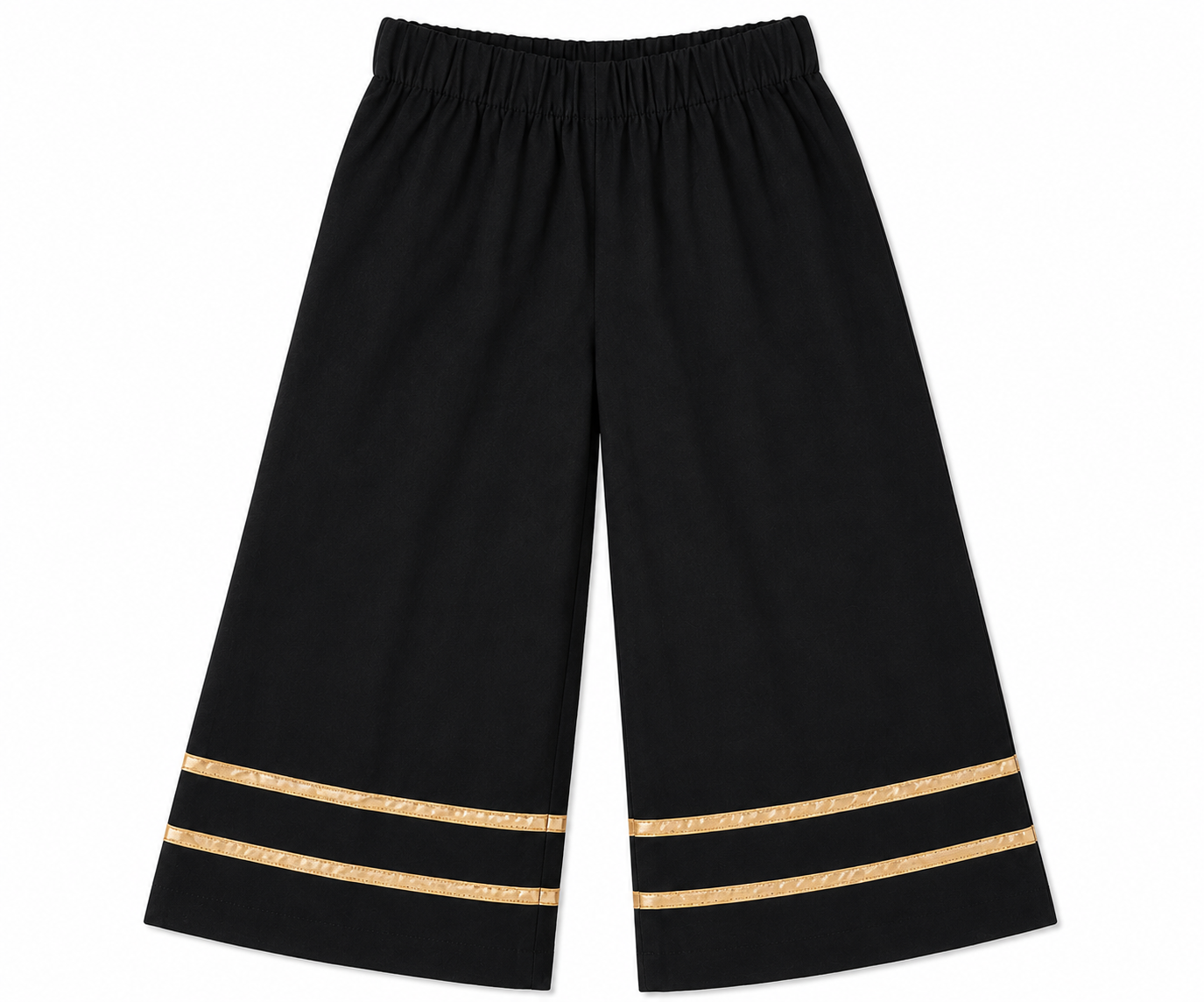 Ayzal Kids Wear Black Muslin Kurti Pant Set with Banarasi Border - Image 4