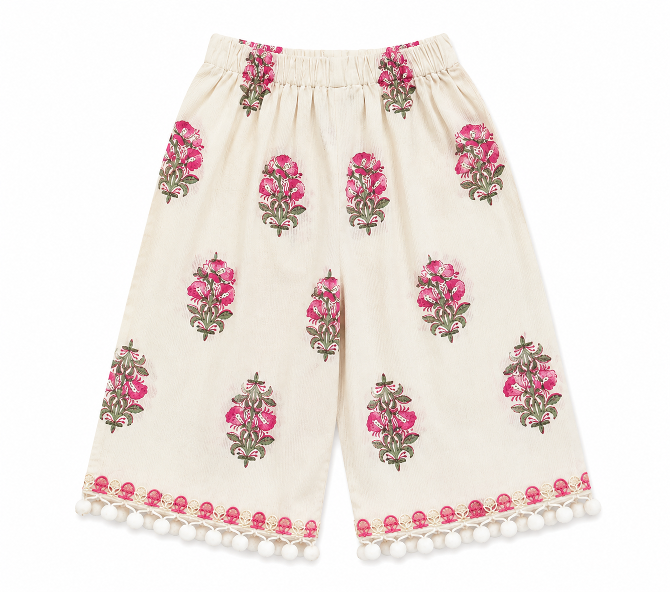 Ayzal Kids Wear Floral Cotton Peplum Top & Palazzo Set - Image 4